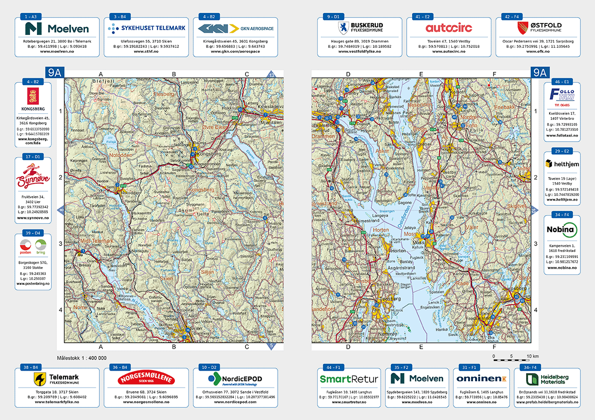 Veiatlas åpen kartbok